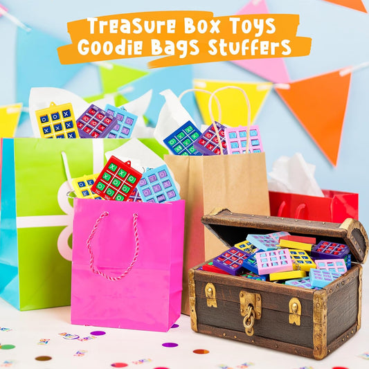 Tic Tac Toe Keychain Games – 30-Pack Kids Party Favors & Goodie Bag Fillers