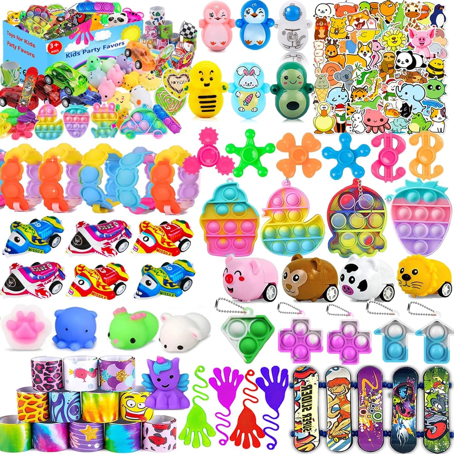 117-Piece Pop Fidget Toy Party Favor Bundle – Classroom & Goodie Bag Fillers