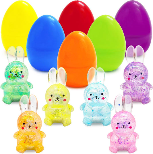 Marble Eggs & Fidget Bunnies Easter Set – 12-Pack Hunt Supplies
